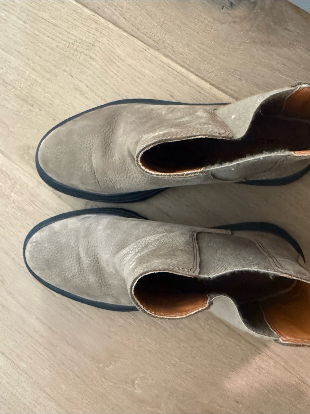 Women’s Slip-On Leather Boots - Taupe. Lucky Brand